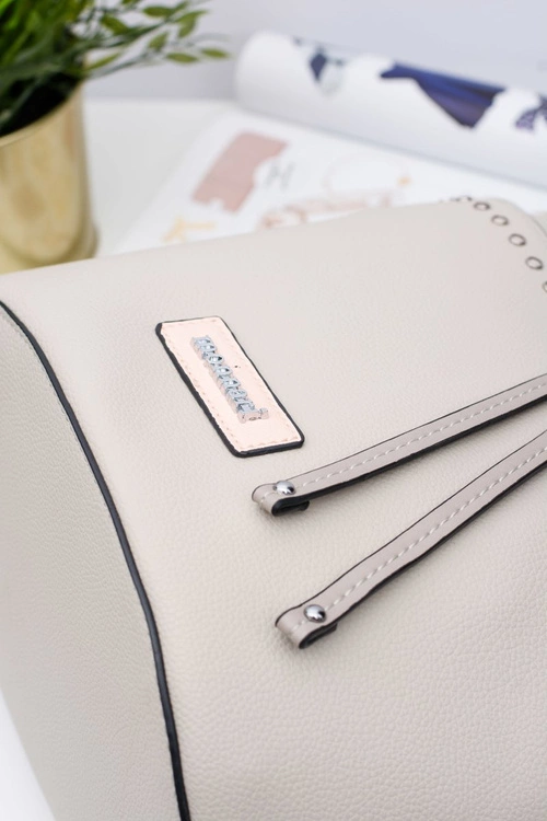 Damska Beżowa Torebka Torba Worek Monnari