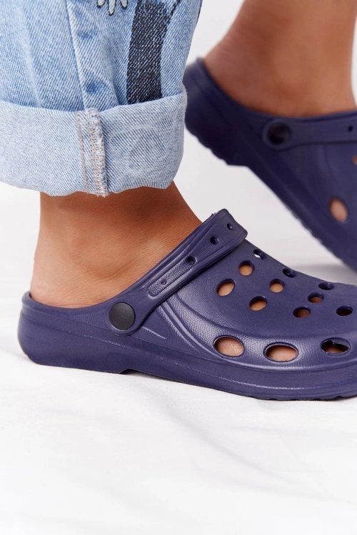 Damskie Klapki Granatowe Piankowe EVA