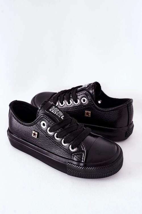 Dziecięce Skórzane Trampki BIG STAR FF374304 Czarne