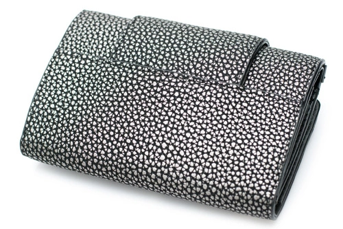 Damski Srebrno Czarny Portfel Nobo