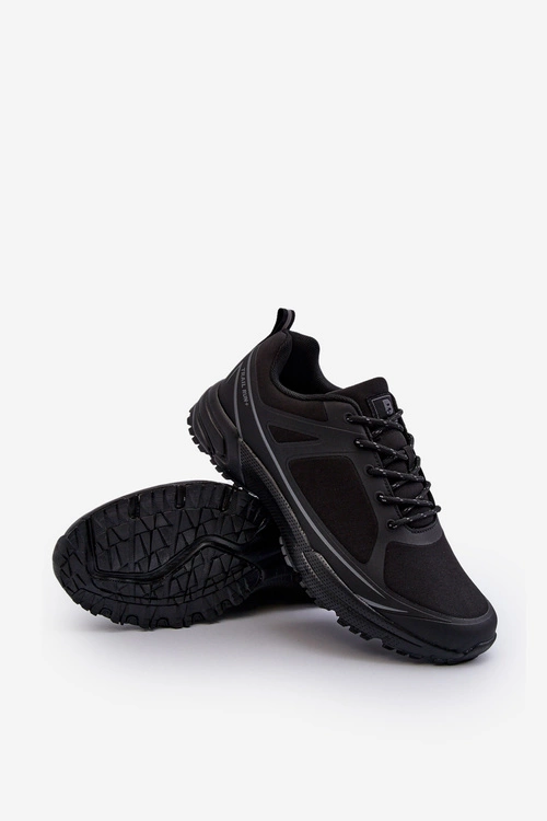 Męskie Buty Sportowe Trekkingowe Czarne Menesio
