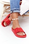 Klapki Damskie Big Star z Klamrą FF274A385 Czerwone