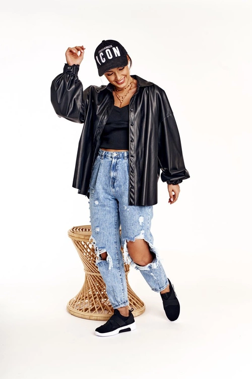 Damskie Sportowe Buty Slip-on Memory Foam System Big Star FF274890 Czarne