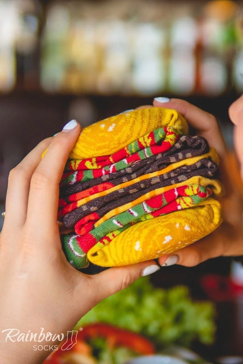 Skarpetki Rainbow Socks Burger 2 Pary