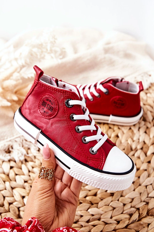 Dziecięce Wysokie Trampki BIG STAR II374005 Czerwone