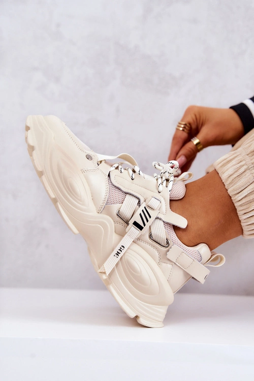 Buty Sportowe Sneakersy GOE JJ2N4082 Beżowe