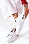 Damskie Skórzane Tenisówki BIG STAR II274031 Biało-Czarne