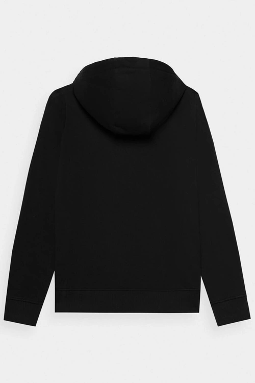 Bluza Damska Dresowa Z Kapturem Rozpinana Bawełniana 4F Czarna 4FWMM00TSWSF1467-20S