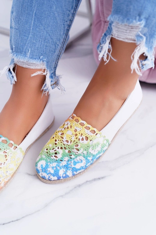 Wsuwane Damskie Espadryle Slip On Koronka Sarah