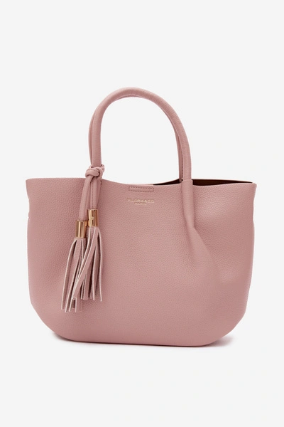 Flora&Co Torebka Shopper Skórzana Różowa Fleece