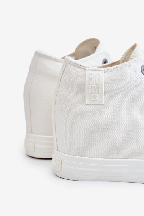 Wysokie Trampki Na Ukrytym Koturnie Big Star LL274035 Białe