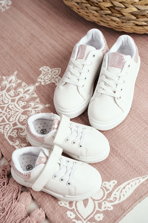 Obuwie Sportowe Dziecięce Na Rzep Białe Ilonka