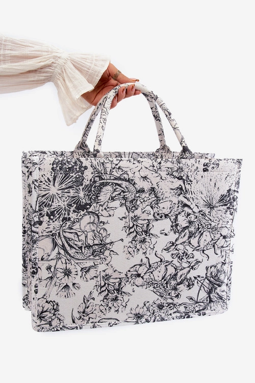 Wzorzysta Duża Torebka Czarno-Biała Mooch