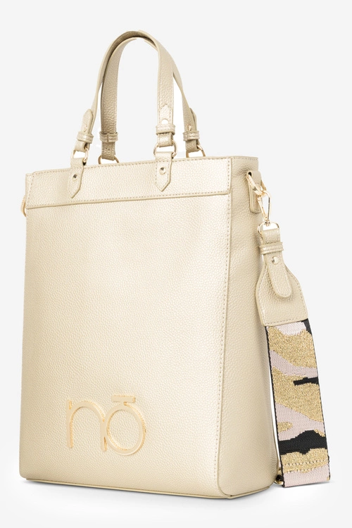 Skórzana Torebka Nobo R-1840-C023 Złota