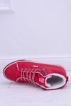 Big Star Ocieplane Czerwone Damskie Tenisówki BB274003