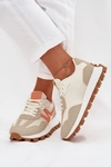 Sneakersy Buty Sportowe Damskie Beżowe Kalelia