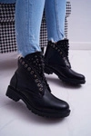 Damskie Botki Z Perełkami Ciepłe Czarne Memer
