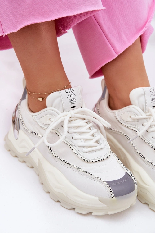 Damskie Sportowe Buty Cross Jeans II2R4017C Białe