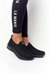 Damskie Sportowe Buty Slip-on Czarne Be Stretchy