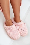 Futrzane Kapcie Damskie Z Motywem Owcy Różowe Phaeia