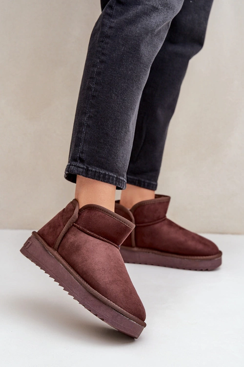 Śniegowce Na Platformie Damskie D.Franklin DFSH370010 Czekoladowe