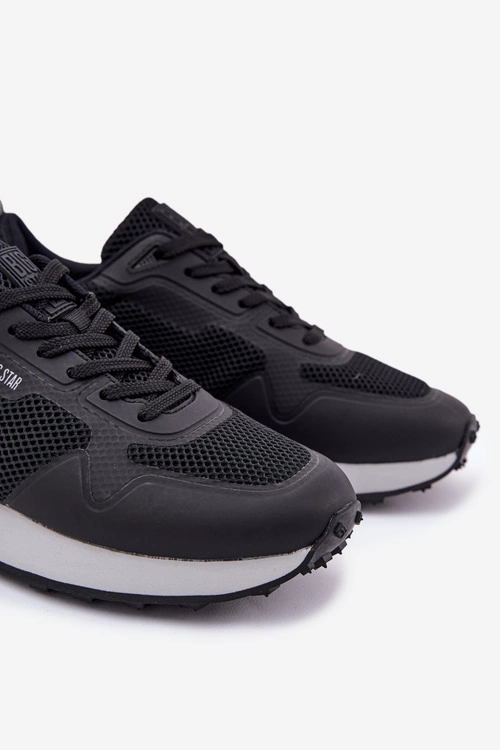 Sneakersy Męskie Na Platformie Big Star RR174361 Hi-Poly System Czarne