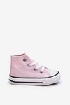Dziecięce Wysokie Trampki Jasnoróżowe Filemon
