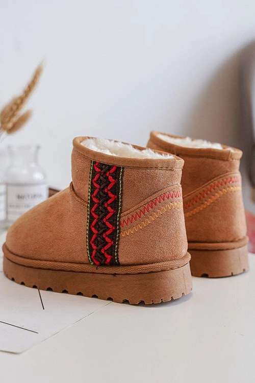 Śniegowce Botki Ocieplane Dziecięce Camel Leonora