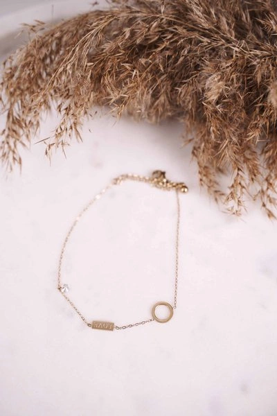 Bransoletka Na Nogę Kółeczko i Cyrkonia Złota Always