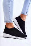 Damskie Wsuwane Buty Sportowe Z Cyrkoniami Czarne Calsey