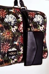 Duża Torba Podróżna NOBO M3150-CM20 Kwiaty Czarna