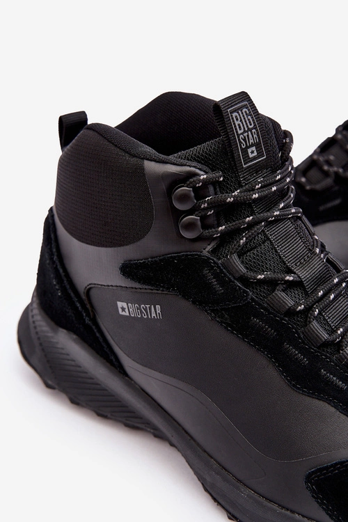 Męskie Buty Trekkingowe Ocieplane Czarne Big Star MM174334
