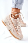 Damskie Sportowe Buty Sneakersy Beżowe Aland