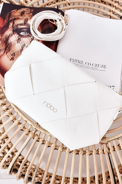 Torebka Kopertówka Z Odpinanym Paskiem NOBO NBAG-K1260 Biała