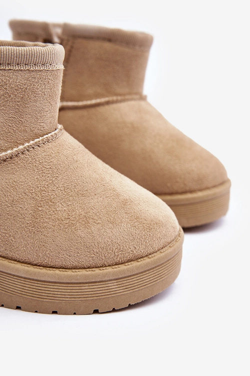 Dziecięce Śniegowce Ocieplane Na Suwak Beżowe Big Star MM374098