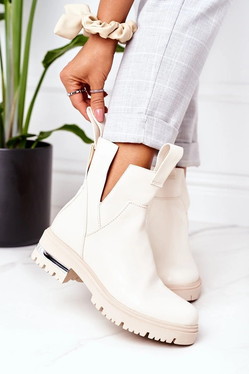 Ocieplane Botki Sztyblety Beżowe Rock It