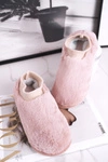 Papcie Damskie Z Futerkiem I Skarpetką Różowe Yeti