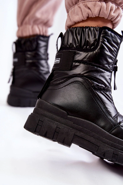 Damskie Wygodne Śniegowce Czarne Elodia