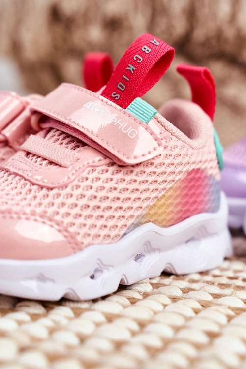 Sportowe Buty Dziecięce Świecące Różowe ABCKIDS B011105220