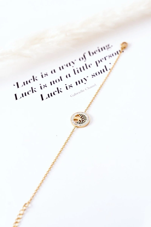 Bransoletka Celebrytka Drzewo Życia Z Cyrkoniami Złota