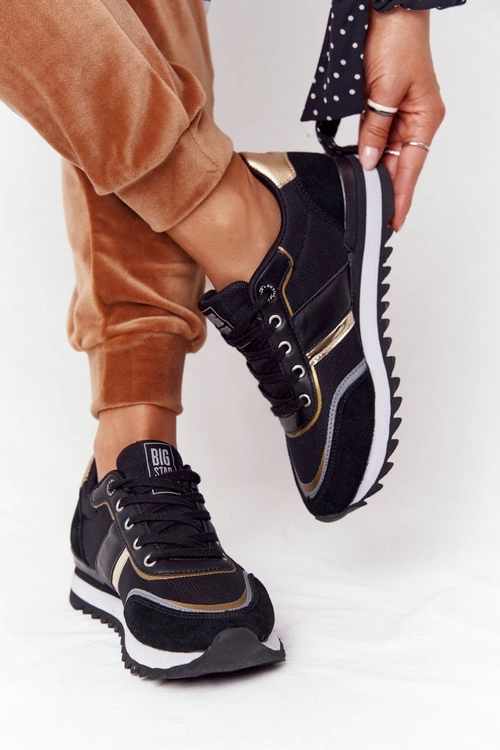 Damskie Sportowe Buty Memory Foam Big Star HH274272 Czarne