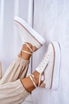 Sportowe Buty Na Platformie Beżowe Louisa