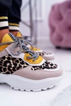 Sportowe Damskie Buty Wysoka Podeszwa Leopard Chillout