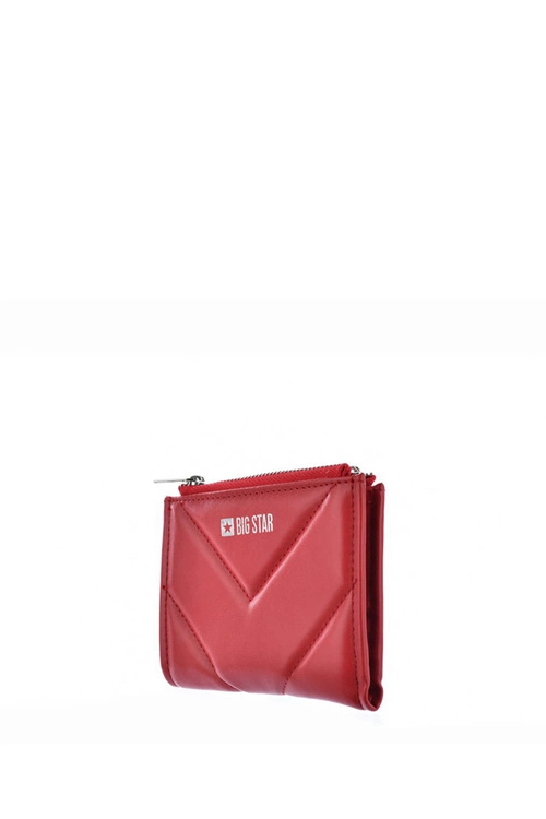 Mały Portfel Na Suwak Big Star JJ674059 Czerwony
