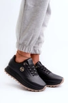 Sneakersy Damskie Na Platformie Czarne Rottiana
