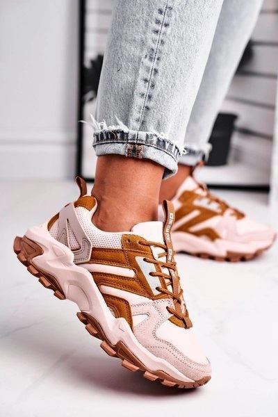 Damskie Sneakersy Big Star Beżowe GG274664