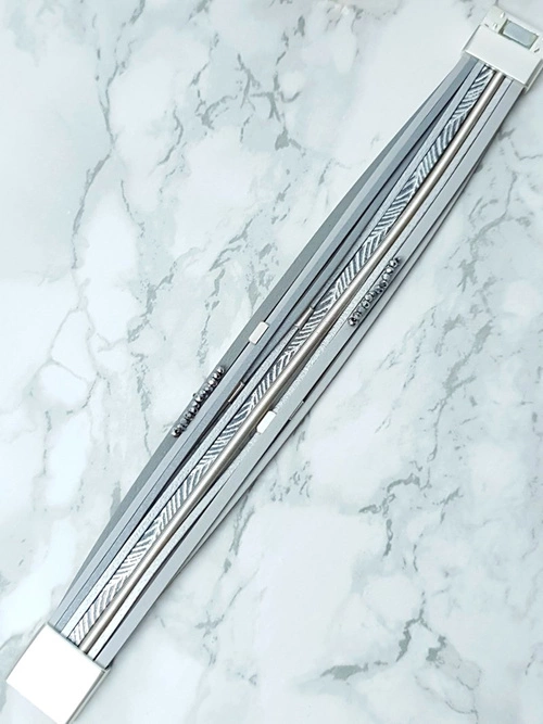 Damska Bransoleta Rzemień Szeroka Szara Kryształki Michiko