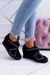 Sneakersy damskie Koturny LU BOO Czarne Margo