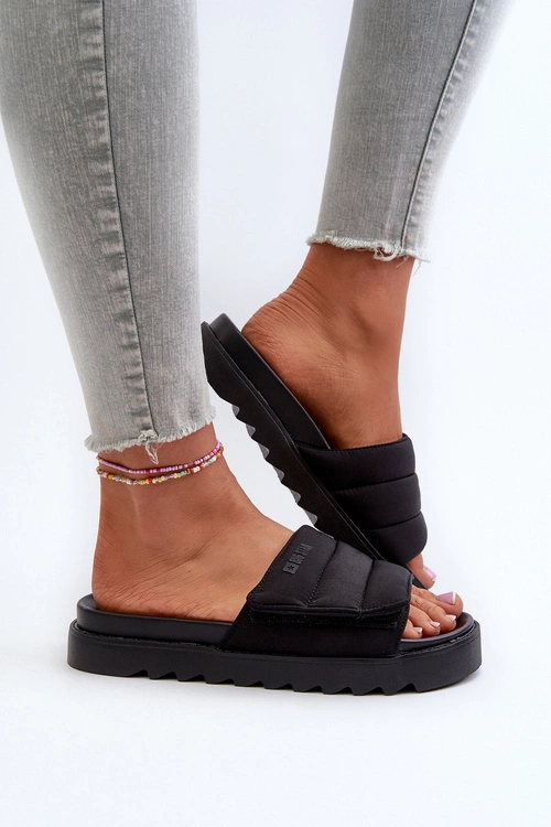 Damskie Klapki Na Platformie Big Star NN274772 Czarne