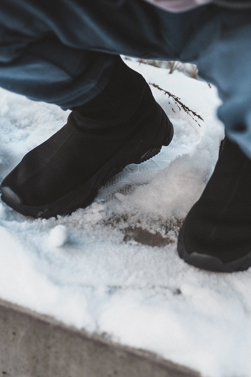 Skarpetkowe Buty Sportowe Dziecięce Czarne Zaelin